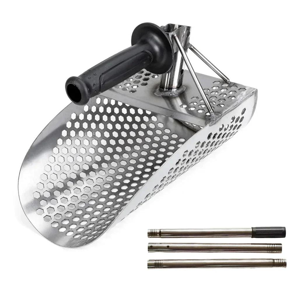 Stainless Steel Shovel Long Handle Sand Shovel Stainless Steel Sand Scoop Efficient Sand Sifting Beach Exploration