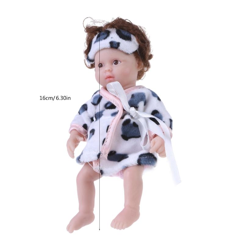 6in Baby Doll Reborns Doll Nurturing Doll Realistic Handmade FullBody Silicone Reborns Toy Parenting Game Popular Gift