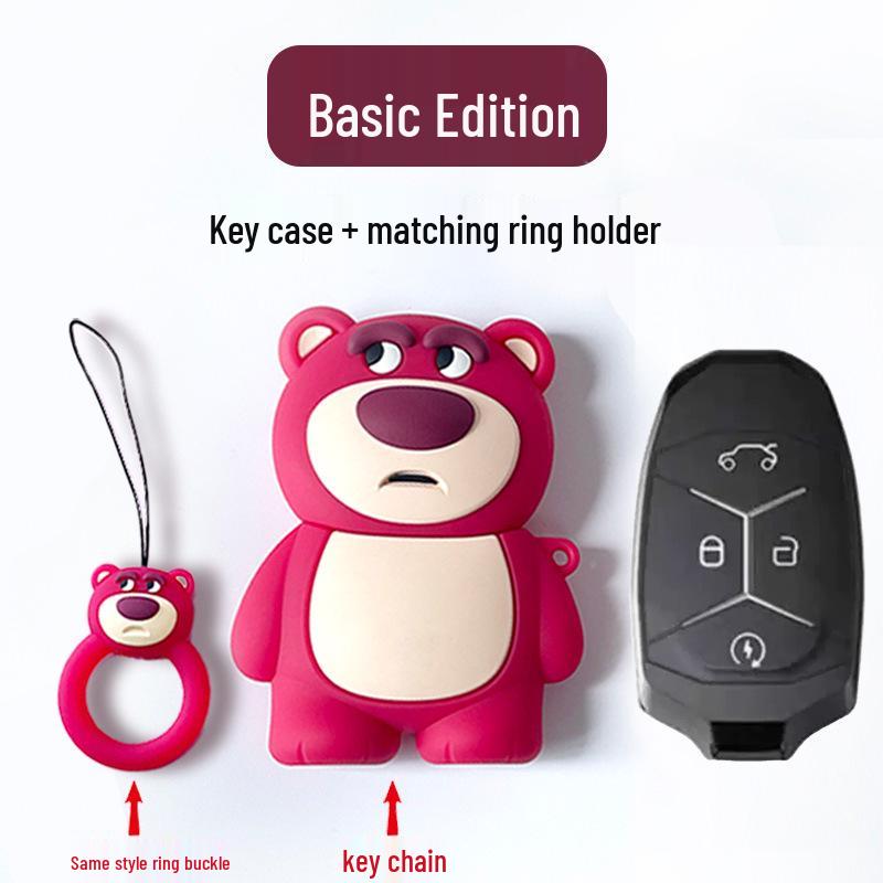 

Strawberry Bear Key Case for Lynk & Co 03, 05, 06, 01, 02, 0908 - Cute & Creative Style