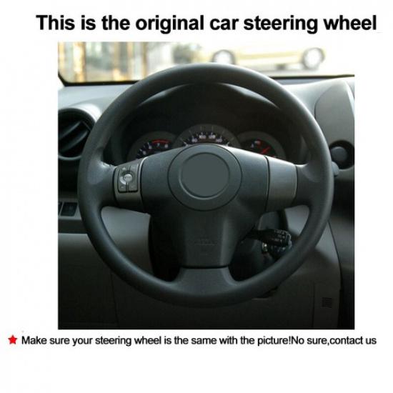 DIY Car Steering Wheel Cover For Toyota RAV4 Yaris (Vitz) 2005-2010 Scion xB xD