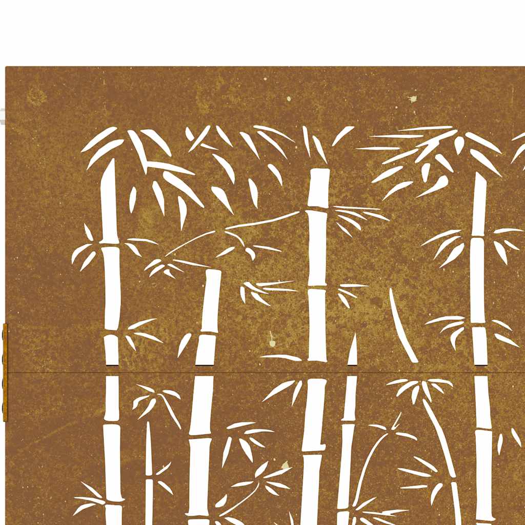 Garden Gate 100x75 Cm Corten Steel Bamboo Design