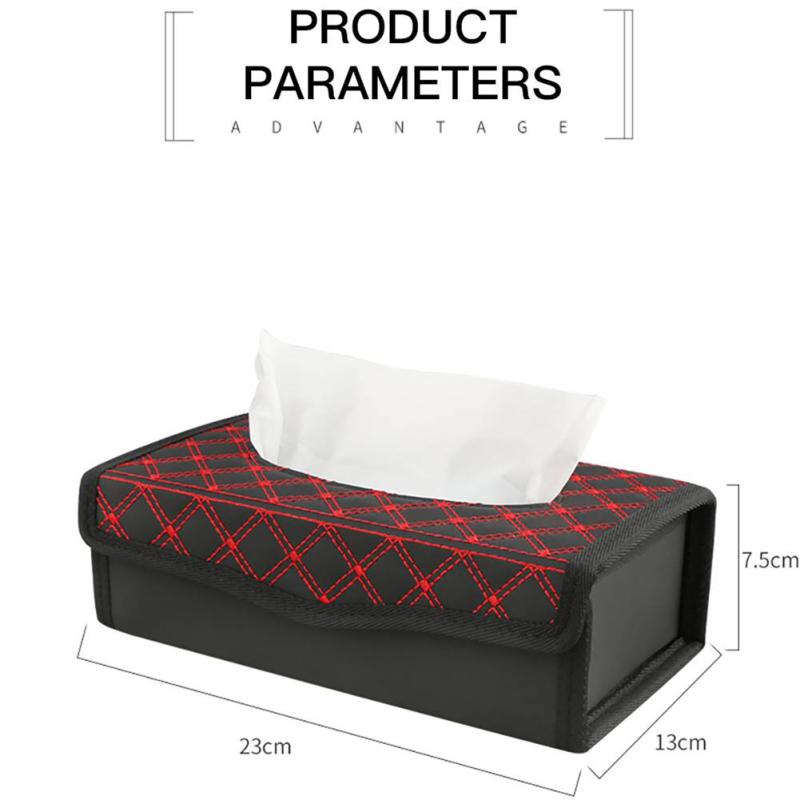 Auto Taschentuchbox PU Leder Auto Papierhandtuchhalter für Armaturenbrett Armlehne Büro Zuhause Schreibtisch Auto