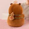 Fluffy Capybara Plush Toy Gourd Backpack Capybara Stuffed Doll Capybara Cotton Doll  Room Decor