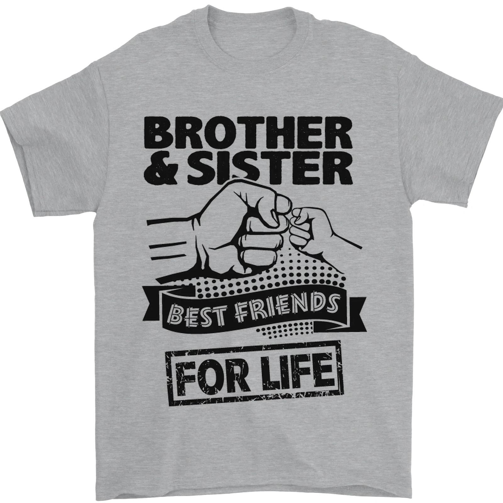 Brother & Sister Best Friends Siblings Mens T-Shirt 100% Cotton S разноцветный