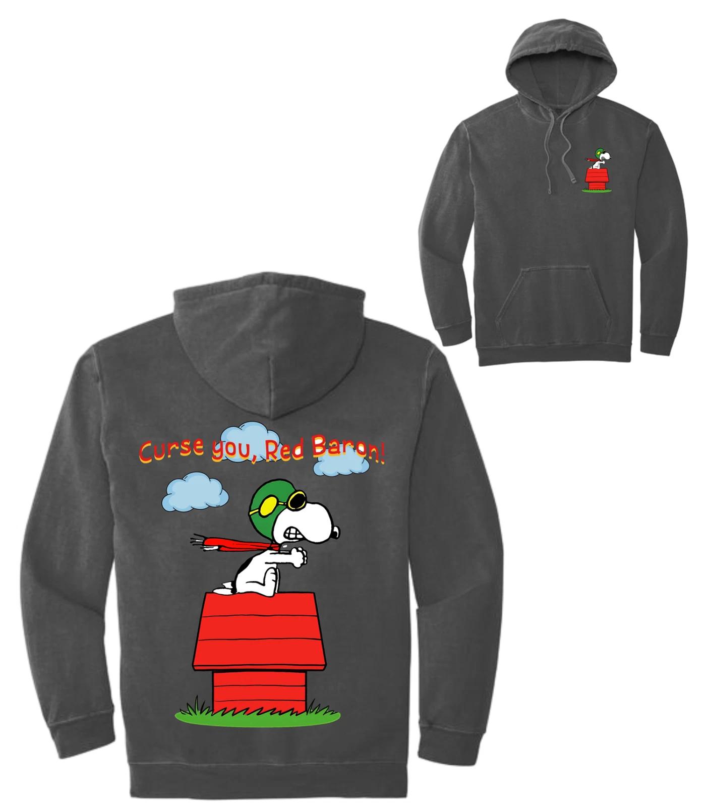 Проклятый Красный Барон  Снупи Peanuts Летчик-ас Пилот Comfort Colors Толстовка 130
