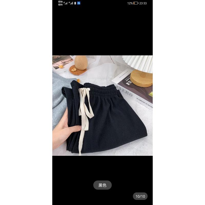 

Snake bone pattern high waist wide leg pants summer thin casual straight-leg pants versatile loose and thin lazy floor pants One size чёрный