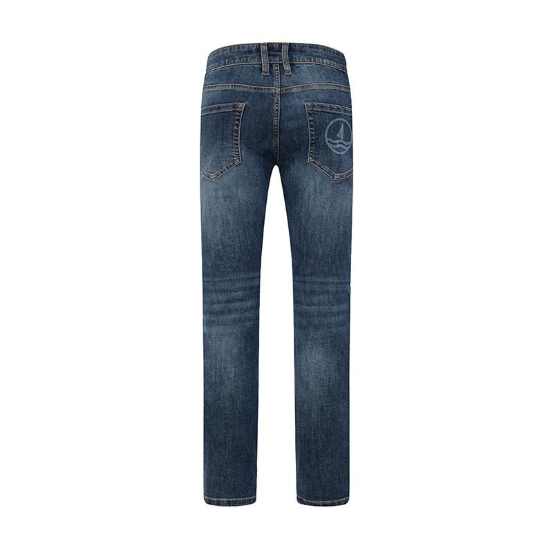 NVG·YOUNG Men's Slim Straight Washed Denim Jeans