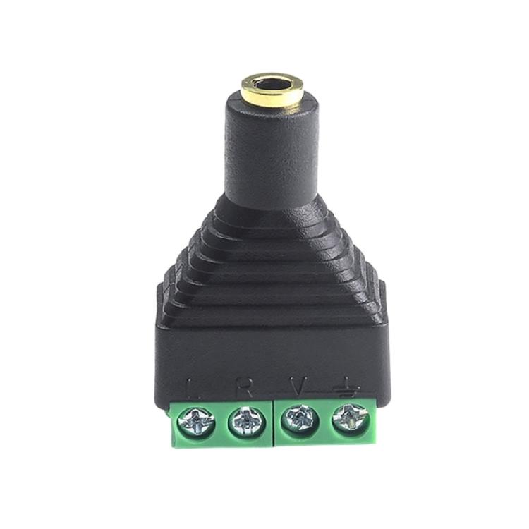 3.5mm 4 Pin Male/Female Connector Terminal 4Pin Earphone Adapter To Headphone Stereo Plug Solderless for Recording