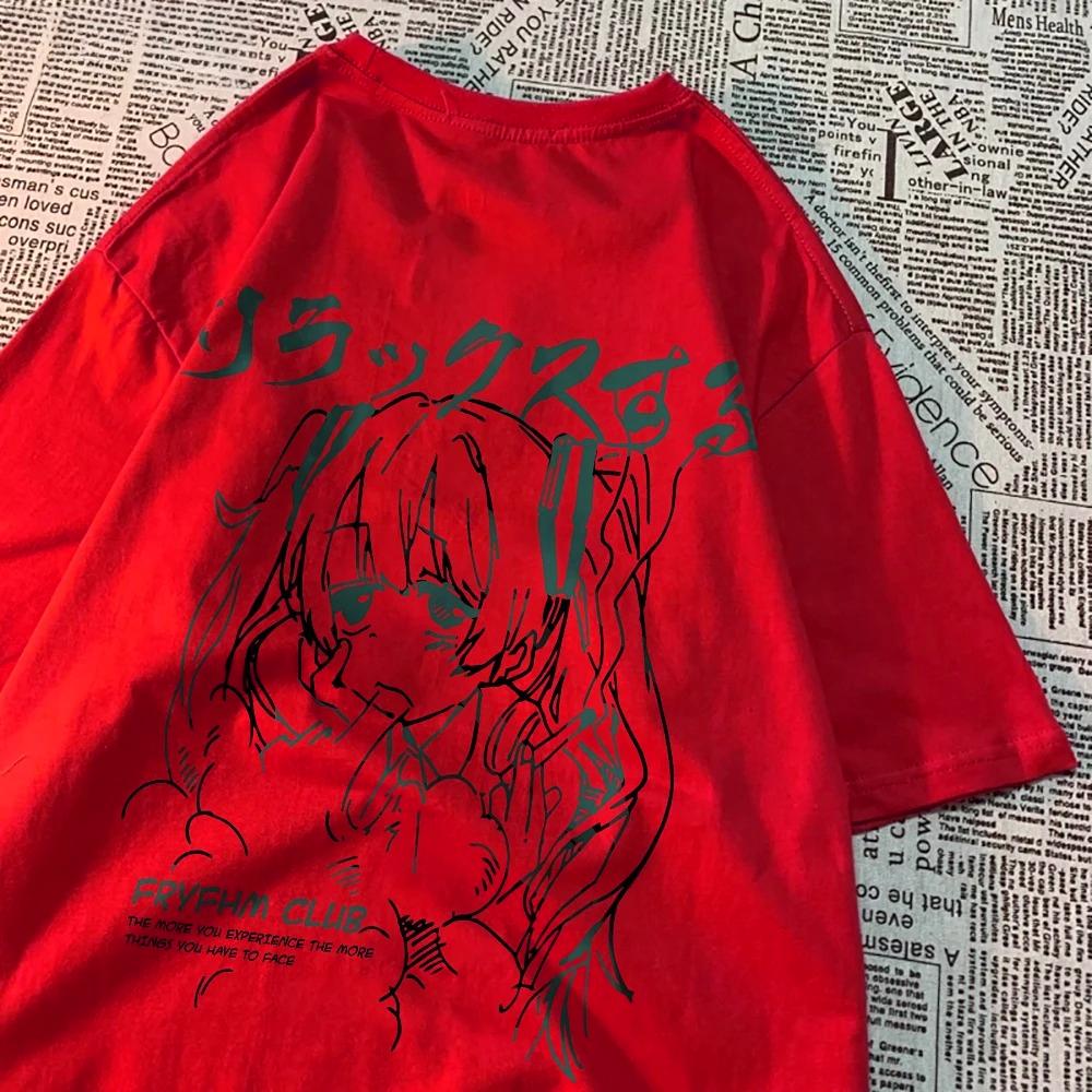 Fashion Cartoon WoUnisex TShirts Cute Girl Figure Printed Streetwear Soft Breathable Summer Street Female Casual Clothing