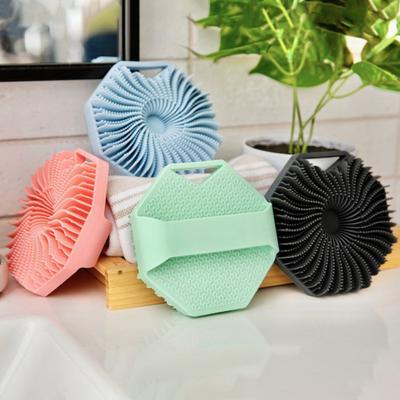 Szczotka pod prysznic Wielokąt Miękka skóra Złuszczający masaż skóry głowy Przenośny ergonomiczny uchwyt Antyseptyczna szczotka do ciała Wanna Szczotka pod prysznic Scruber