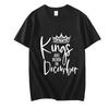 Harajuku Streetwear Kings Are Born In Jan To Feb Tees Birthday Party T-shirts Kings Tshirts Summer Men's Short Sleeve T Shirts