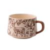 High-End Home Coffee Cup Restaurant Light Luxury Retro British Latte Cup Ceramic Coffee Cup High Value Set