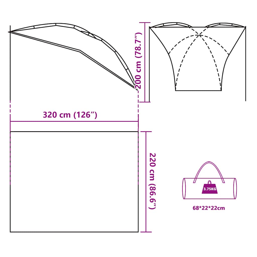 Car Tent Blue Waterproof