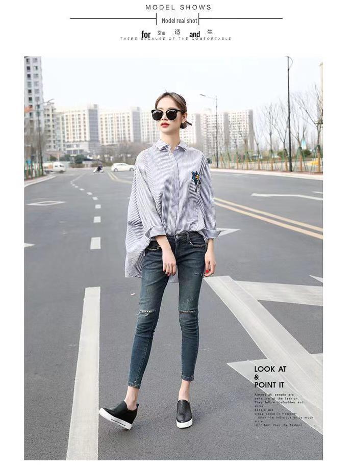 2024 Frühling/Sommer Damen Koreanischer Stil Weiße Slipper - Weiches Leder, Dicke Sohle, Lässige Einzelne Schuhe.