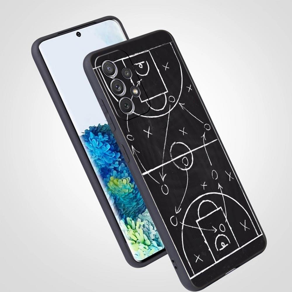 Football Basketball Tactical Board Phone Case for Samsung Galaxy A55 A35 A15 A14 A13 A25 A54 A51 A71 A72 A73 A32 A41 5G Soft TPU