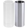 Alasum Guitar Slide Set of 2 Clear Silver Slide Bar Short Medium for Electric Guitar Stainless Steel Glass Bottleneck Playing Accessories