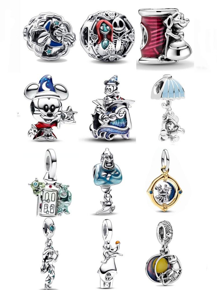 Brand New Copper Metal Cartoon Mouse Moon Bead Component Candy Pendant Bead Component Ideal Designed For European Authentic Original Bracelet High