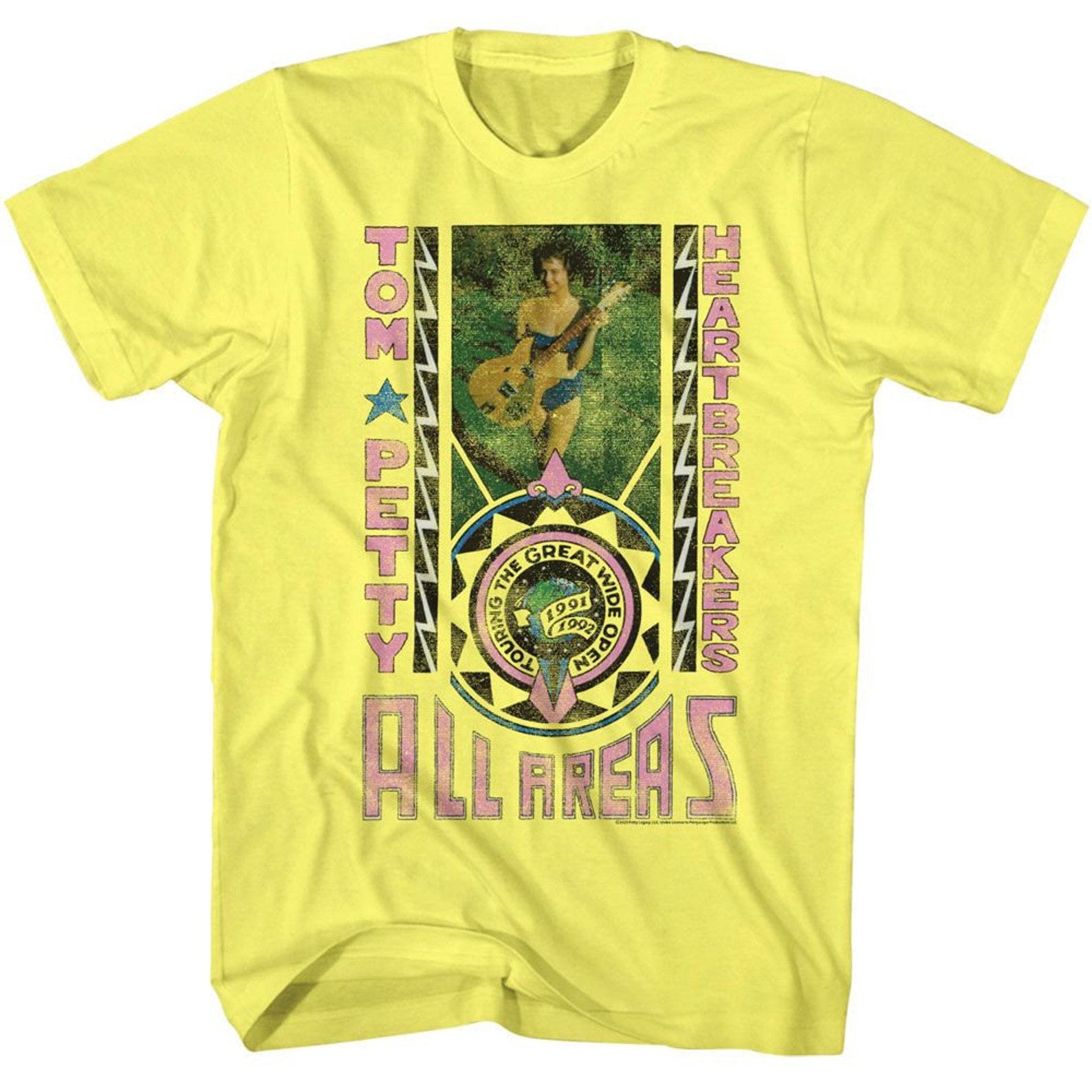 Tom Petty All Area Access Yellow Heather T-Shirt S