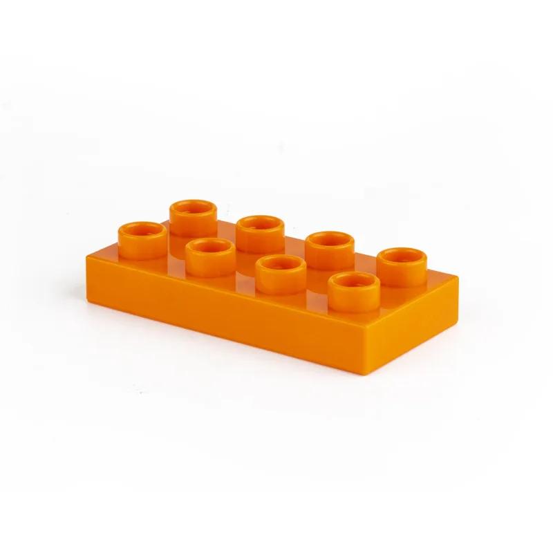 Big Size Block Thin Brick 2x4 10pcs/lot Education Building Blocks Compatible with Duplo Bricks Plastic Toys for Children