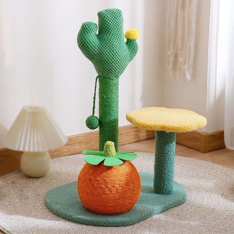 Compact Cross-Border Cat Climbing Frame: Large Cat Tree with Integrated Cat Nest, Space-Saving Design, Foreign Style
