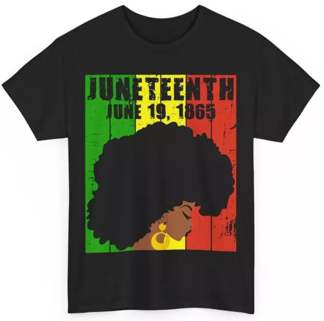 Juneteenth Shirt Afro Natural Hair Woman Tshirt June 19th 1865 Tshirt Unisex T-Shirt XXL