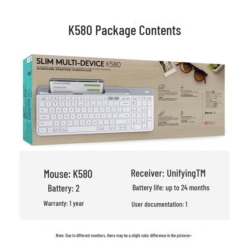 Logitech K580 Wireless Bluetooth Slim Silent Keyboard