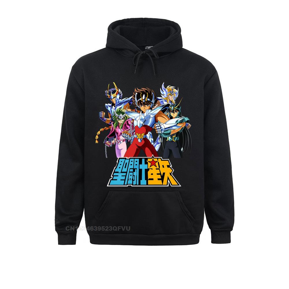 

Men s Saint Seiya Sweater Knights Of The Zodiac Saint Seiya 90s Anime Pure Cotton Winter Hoodie Japanese Streetwear