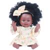 (H0826)Black Girl Dolls  American Play Dolls Lifelike 35cm Baby Play Dolls