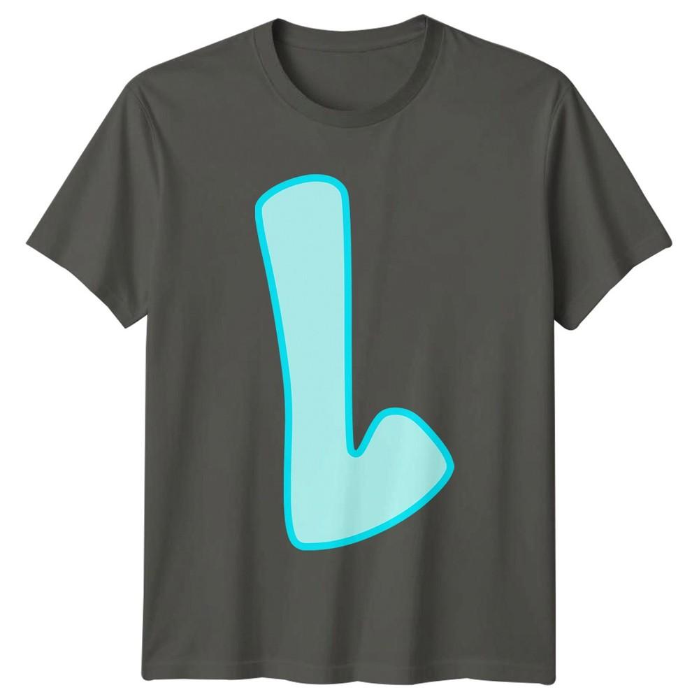 L Letter Initial Alphabet Graphic Tee Unisexs Unisexs TShirt Unisex Style S
