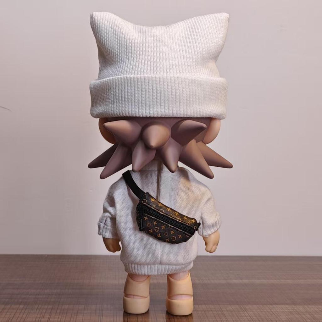 Zsiga Gazi Doll Clothes: Casual Ribbed Hoodie, Hat, BJD Doll Shoes, Dress-Up Set