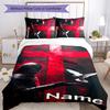 3pcs Custom Name Cartoon Knights Templar Bedding Set Duvet Cover Closure Includes 1 Duvet Cover & 2 Pillowcases for All Seasons Bedroom Decor