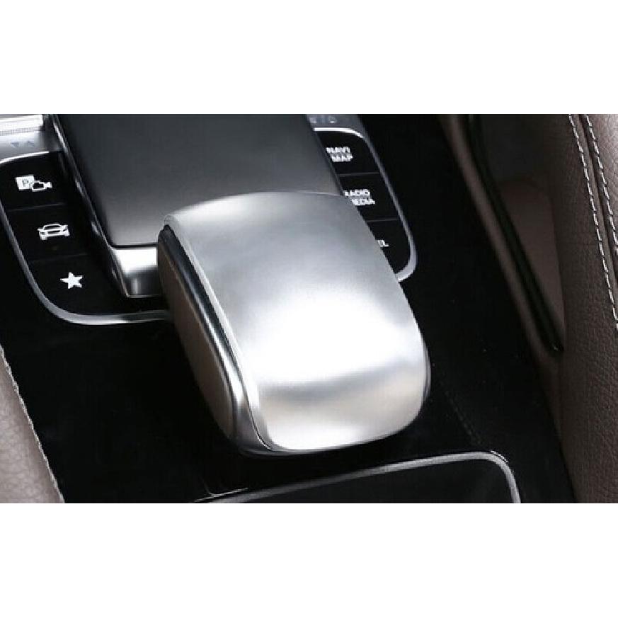 Fit For Benz GLE GLS Central Console Gear -22 Shift Knob Cover Matte Silver