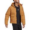 Adidas Logo Print Zip-Up Down Jacket Men Outerwear Yellow HN9932