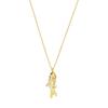 Elegant Pearls Fish Pendant Necklace In Silver Or Gold For Daily Wear And Gift Giving
