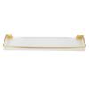 Bathroom Floating Shelf Space Aluminum Acrylic Wall Mounted Storage Rack Organizer for Kitchen Living Room Bedroom Gold