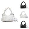 Canvas Shoulder Bag For Women With Chain Detail Perfect For Daily Casual Use