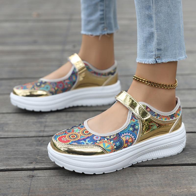 Temu Xiyin thick-soled lace rocking buckle women s single shoes trendy women s sports sandals shoes 36 золотой