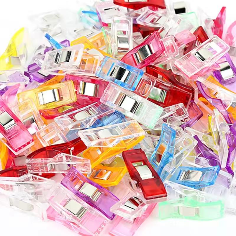 Sewing Clips Colorful Clips Multipurpose Plastic Craft Crocheting Knitting Safety Clothing Clips Color Binding Clips Paper