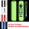 Silicone Remote Control Case for 2023 Fire TV Stick Max 2nd/Omni/4-Series Anti-Slip Glow In Dark with Lanyard