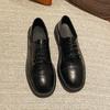 Japanese JK small leather shoes women's British style lace-up two-wear single shoes 2024 new flat-bottomed versatile soft leather loafers