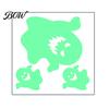 Removable PVC Wall Stickers Halloween Glow in The Dark Stickers, Luminous Ghost Hand And Bat Waterproof Secret Room Decor Decals, Horror Theme