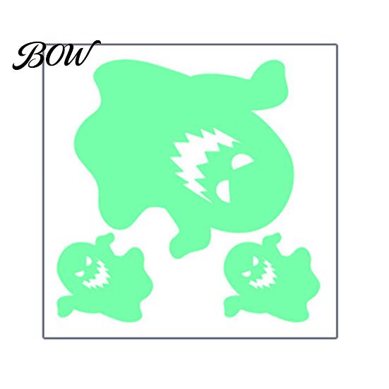 Removable PVC Wall Stickers Halloween Glow in The Dark Stickers, Luminous Ghost Hand And Bat Waterproof Secret Room Decor Decals, Horror Theme