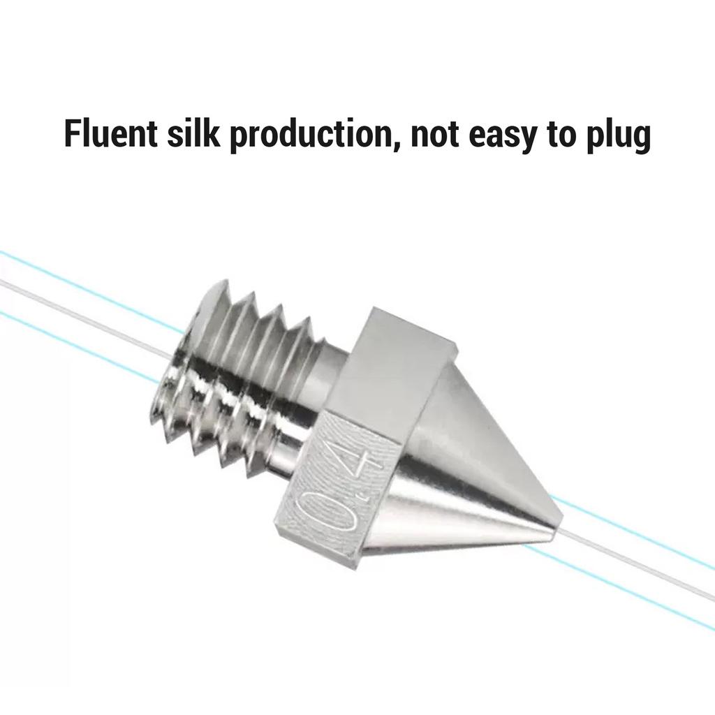 3D-Druckerdüse Spitze 0,4 mm Gehärtet Hochgenaue Legierung Hot-End Ersatzteile für Raise3D N Pro2 Pro3 E2 Serie
