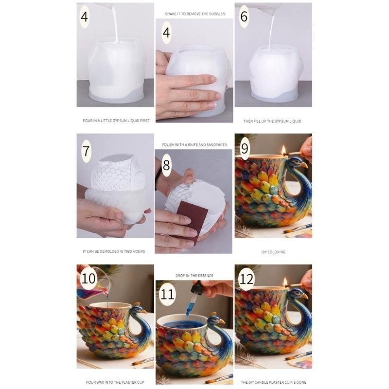 Handmade Plant Pots Mould Flexible Silicone Mould for Concrete Succulent Planter Creative Pen Holder Making Mould