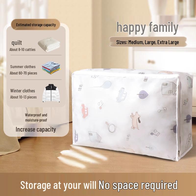 Moisture- and Dust-Proof Quilt and Pillow Storage Organizer