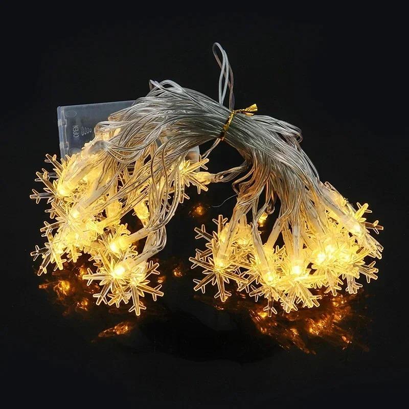 1,5/3/6/10m Weihnachts-Schneeflockenlichter 2026 Desktop-Weihnachtsdekoration Kamin Zuhause Weihnachten Neujahrsatmosphäre Dekoration