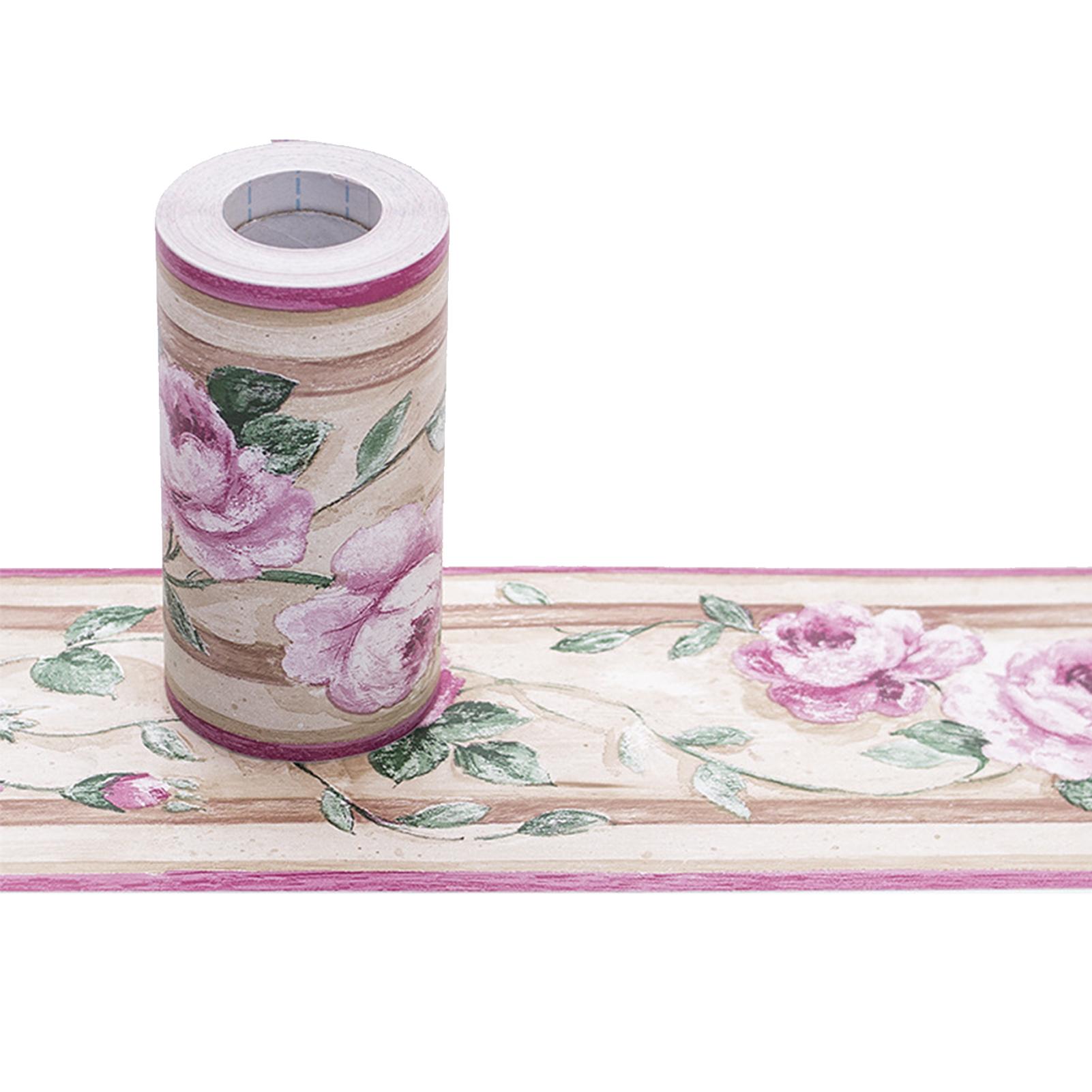 

PVC Wallpaper Borders Self Adhesive – Ink Wash Painting Style Waistline Trim Self Adhesive Border