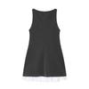 Autumn New European and American Style Laminated Decorative Sleeveless Splicing Short Dress