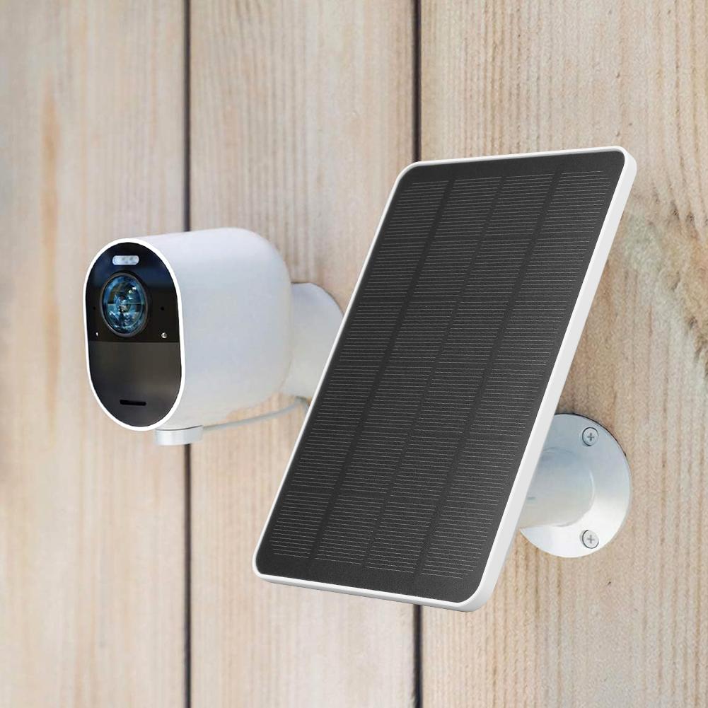 4W/6W 5V Solar Cell Panel IP65 Weatherproof Solar Panel Kit Adjustable Wall Mount for Arlo Pro 5S/4/3 Floodlight Security Camera