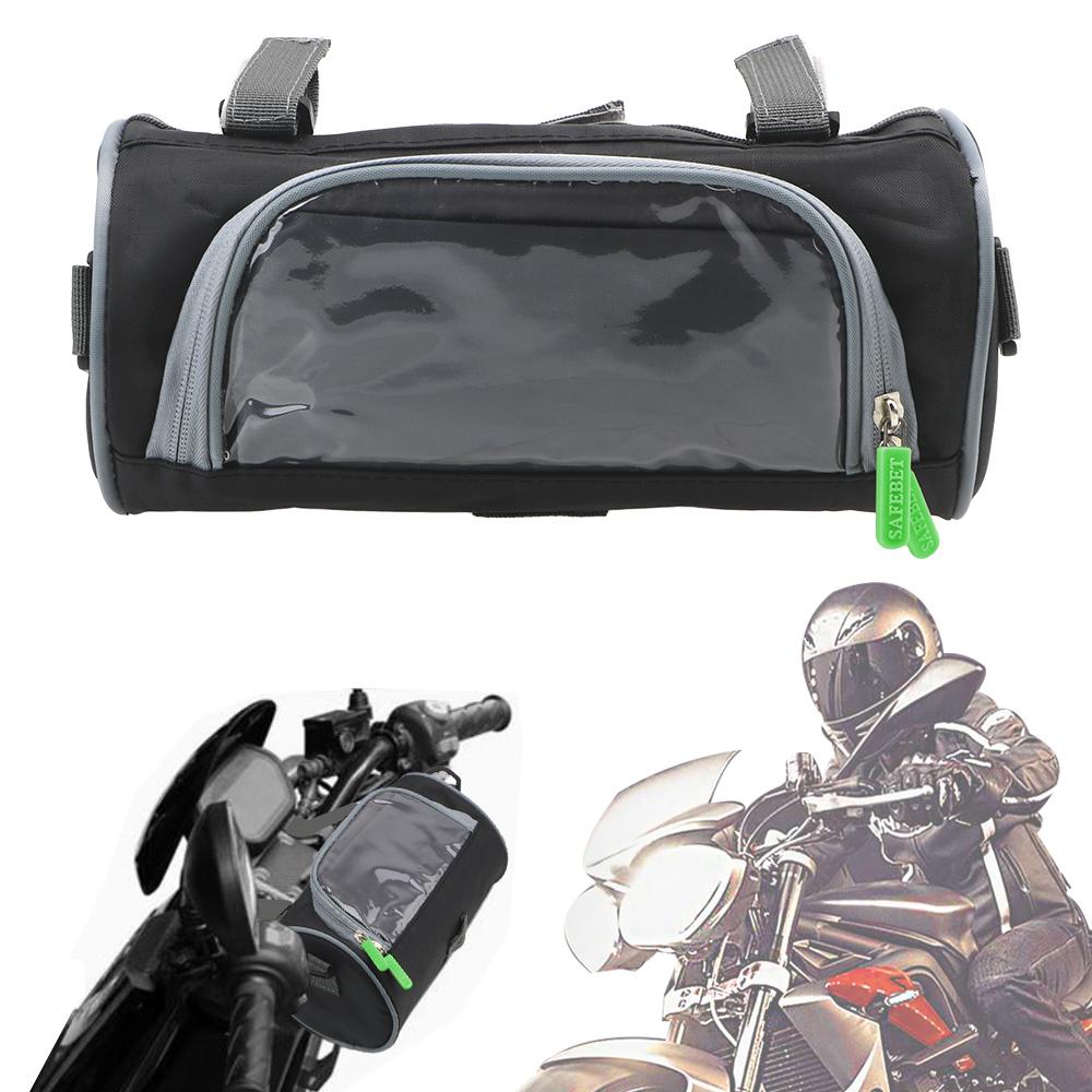 Motorcycle Electric Car Front Handlebar Storage Bag Motorcycle Accessories Container Mobile phone Touch Screen Storage Bag Universal